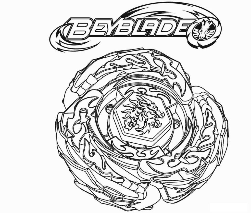 Çocuklar İçin Beyblade Boyama Sayfaları 