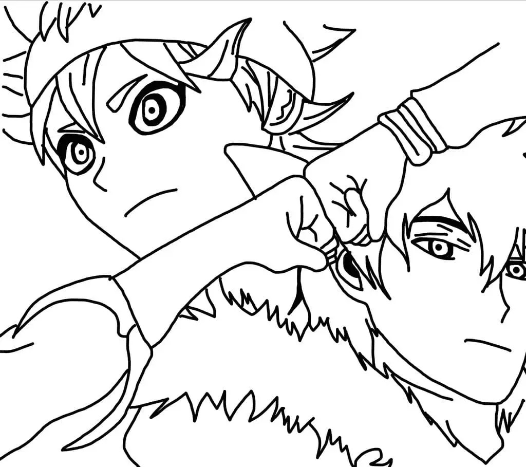 Çocuklar İçin Black Clover Boyama Sayfaları 