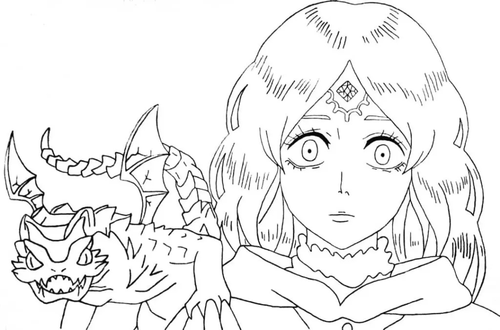 Çocuklar İçin Black Clover Boyama Sayfaları 