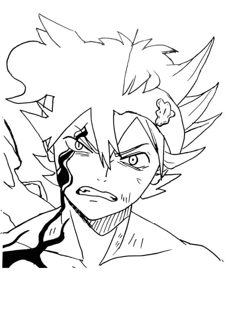 Çocuklar İçin Black Clover Boyama Sayfaları 