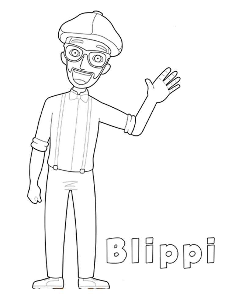 Çocuklar İçin Blippi Boyama Sayfaları 