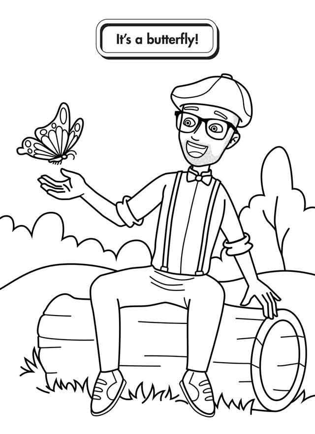 Çocuklar İçin Blippi Boyama Sayfaları 