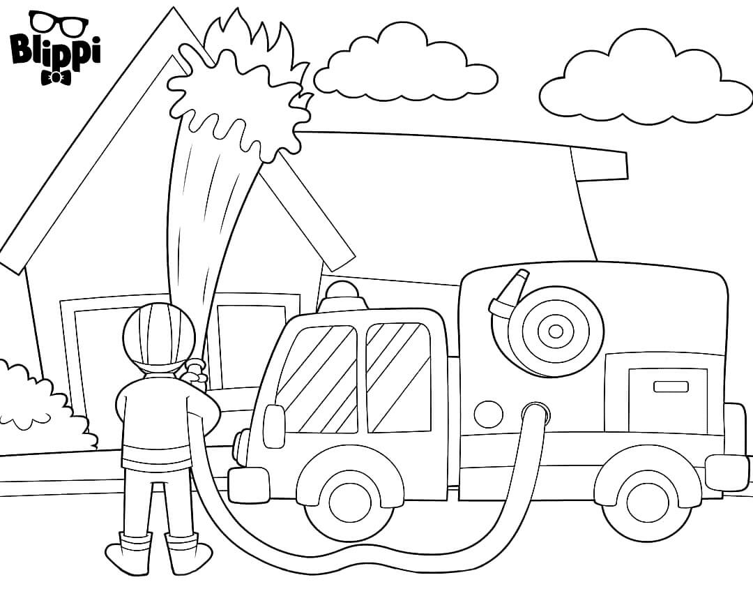 Çocuklar İçin Blippi Boyama Sayfaları 