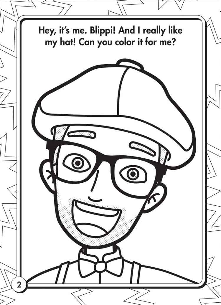 Çocuklar İçin Blippi Boyama Sayfaları 