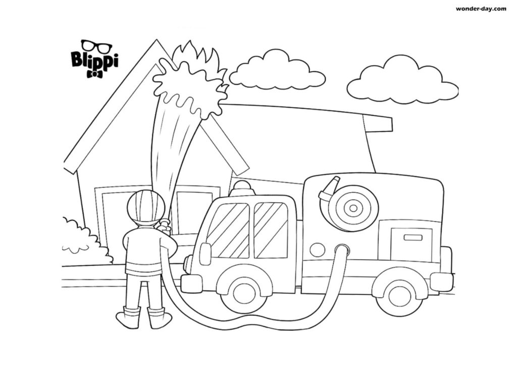 Çocuklar İçin Blippi Boyama Sayfaları 