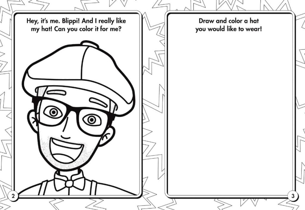 Çocuklar İçin Blippi Boyama Sayfaları 