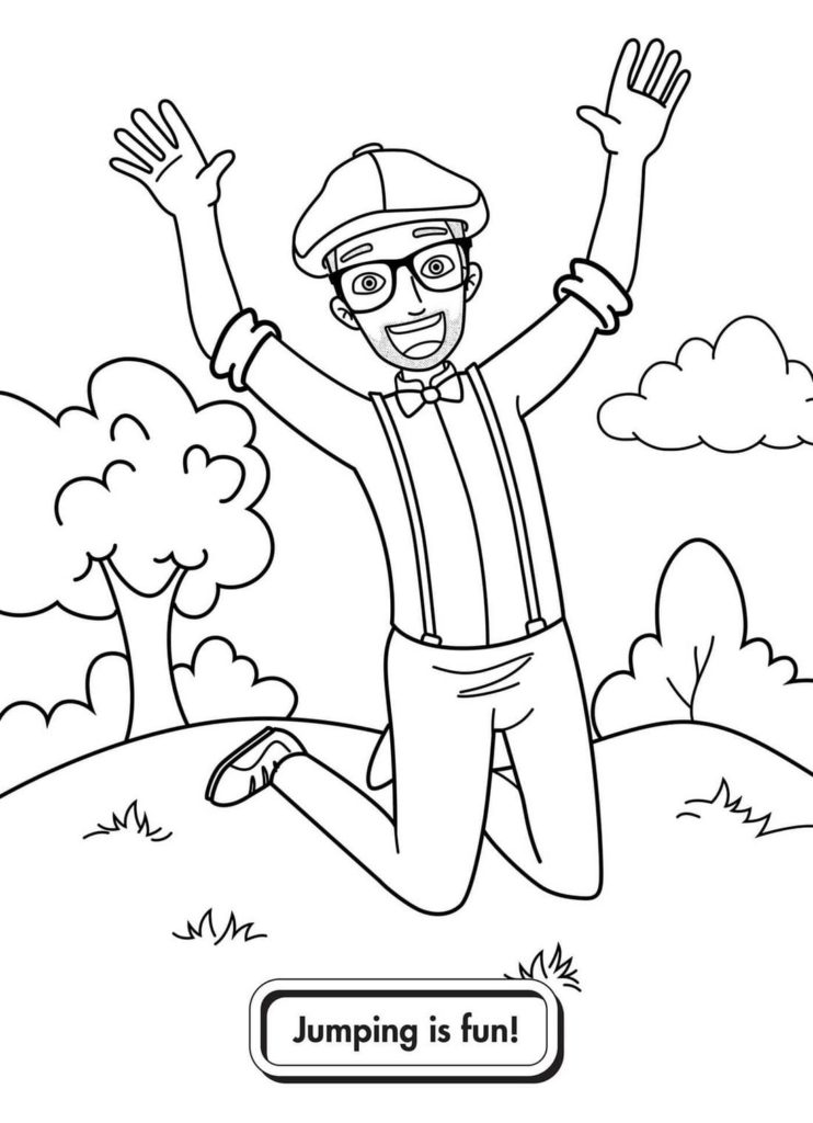 Çocuklar İçin Blippi Boyama Sayfaları 