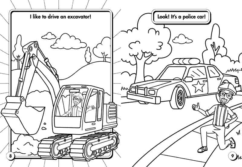 Çocuklar İçin Blippi Boyama Sayfaları 