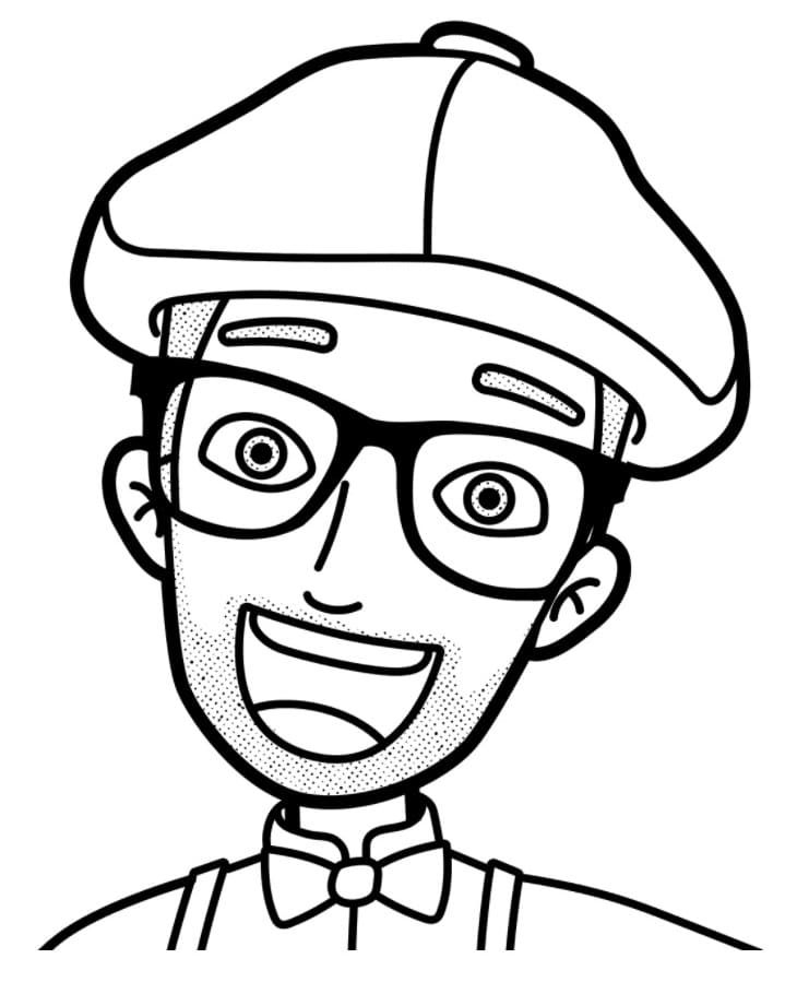 Çocuklar İçin Blippi Boyama Sayfaları 