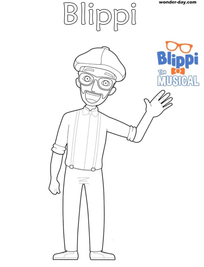 Çocuklar İçin Blippi Boyama Sayfaları 