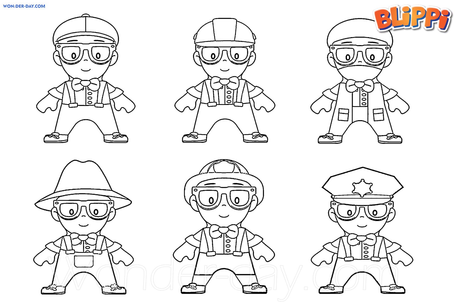 Çocuklar İçin Blippi Boyama Sayfaları 