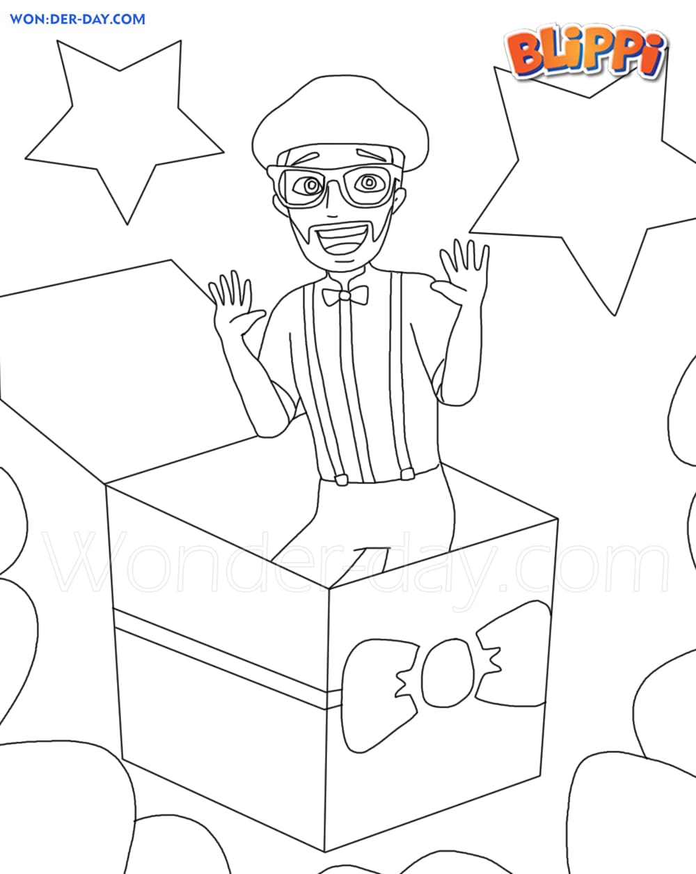 Çocuklar İçin Blippi Boyama Sayfaları 