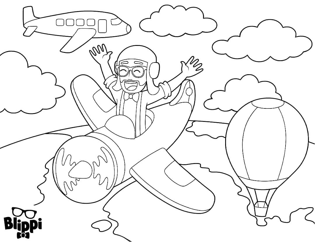Çocuklar İçin Blippi Boyama Sayfaları 