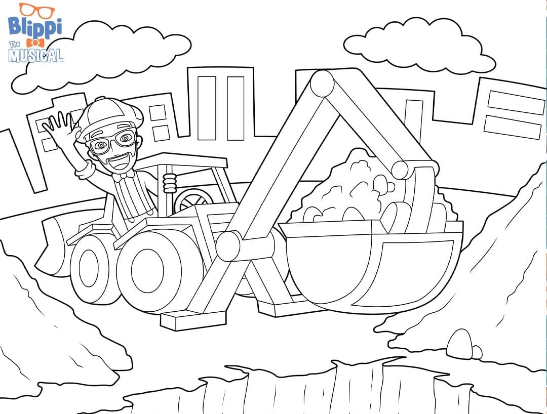 Çocuklar İçin Blippi Boyama Sayfaları 