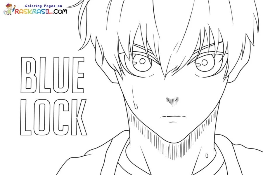 Çocuklar İçin Blue Lock Boyama Sayfaları 