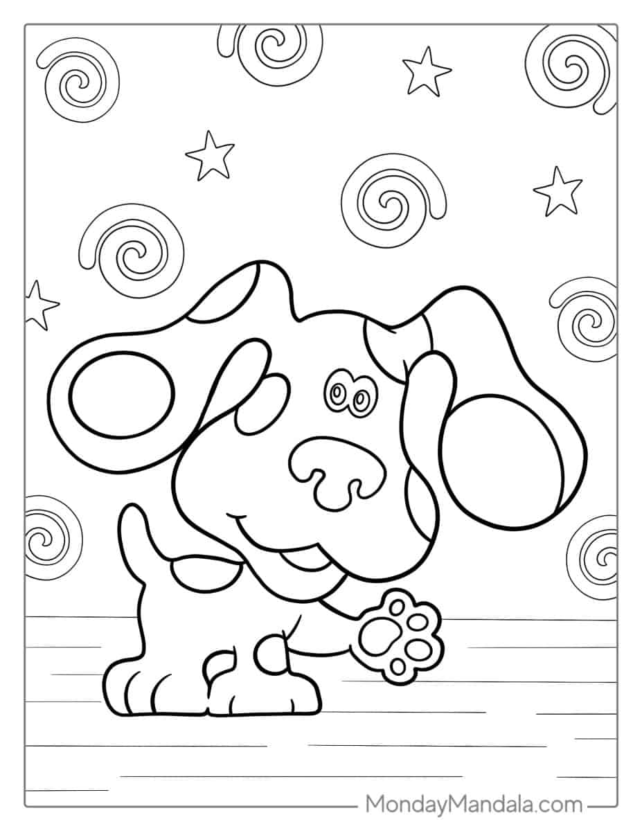 Çocuklar İçin Bluey Boyama Sayfaları 