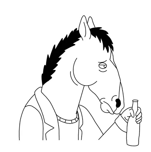 Çocuklar İçin Bojack At Adam Boyama Sayfaları 