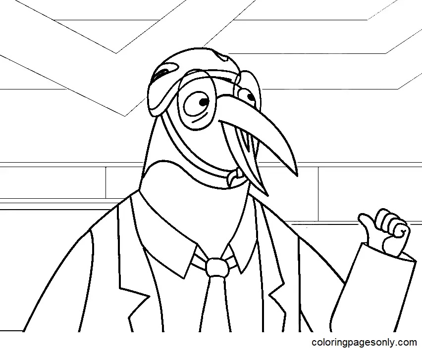 Çocuklar İçin Bojack At Adam Boyama Sayfaları 