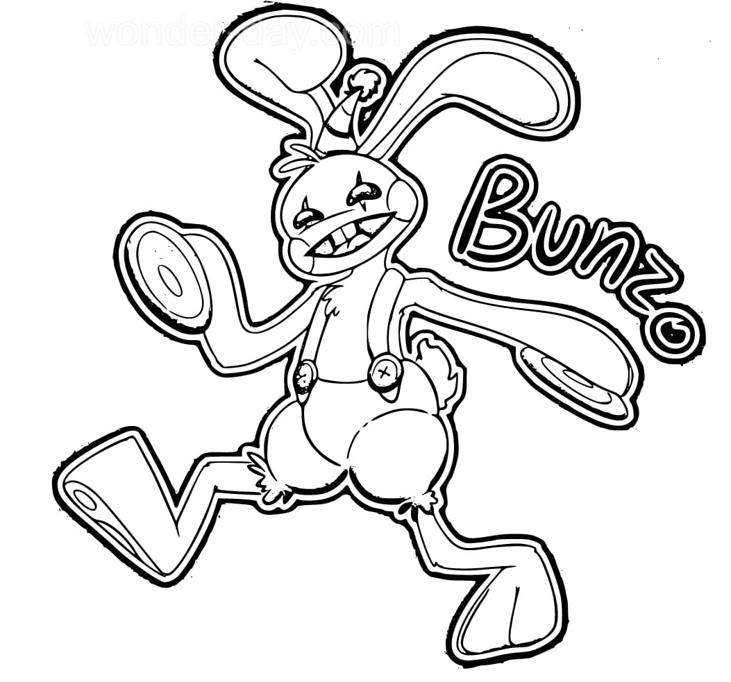 Çocuklar İçin bunzo_bunny Boyama Sayfaları 
