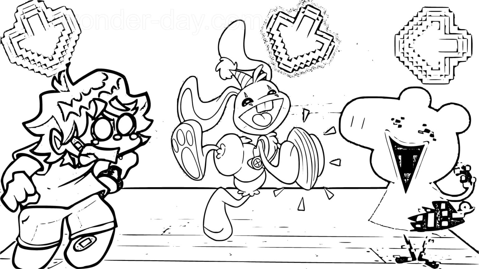 Çocuklar İçin bunzo_bunny Boyama Sayfaları 