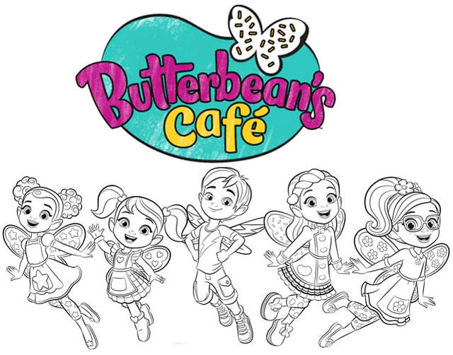 Çocuklar İçin Butterbeans Cafe Boyama Sayfaları 