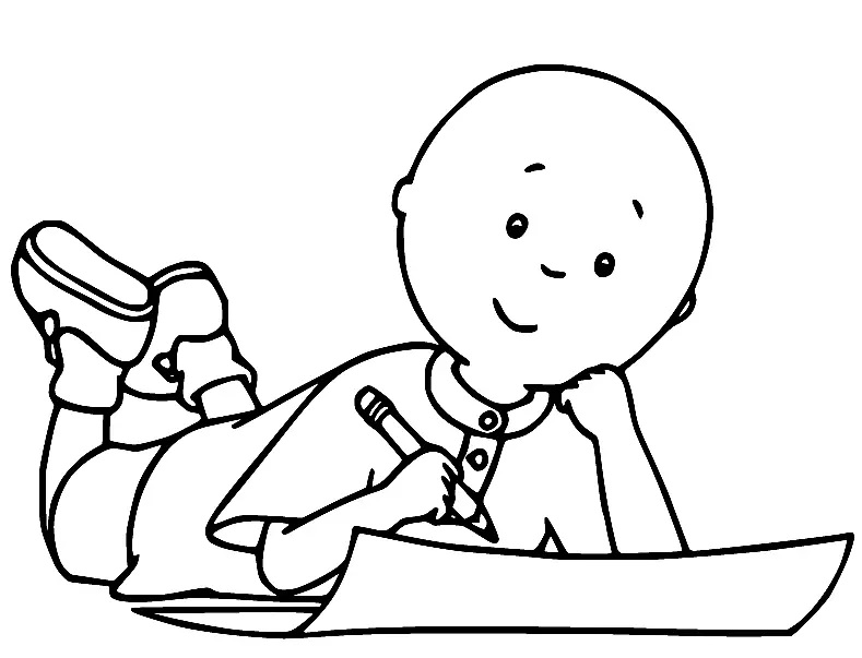 Çocuklar İçin Caillou Boyama Sayfaları 
