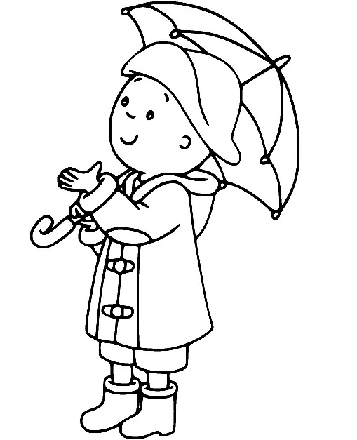 Çocuklar İçin Caillou Boyama Sayfaları 