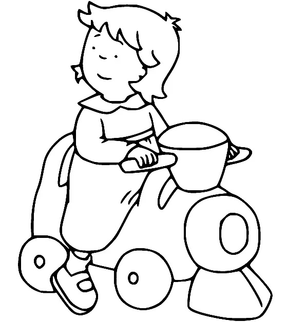 Çocuklar İçin Caillou Boyama Sayfaları 