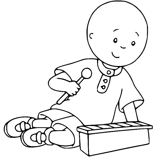 Çocuklar İçin Caillou Boyama Sayfaları 