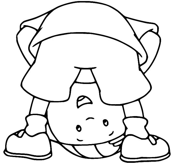 Çocuklar İçin Caillou Boyama Sayfaları 