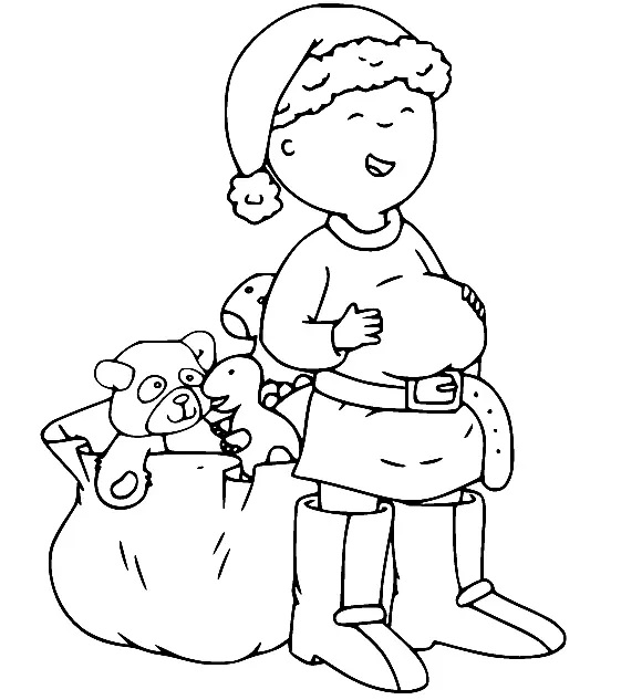 Çocuklar İçin Caillou Boyama Sayfaları 