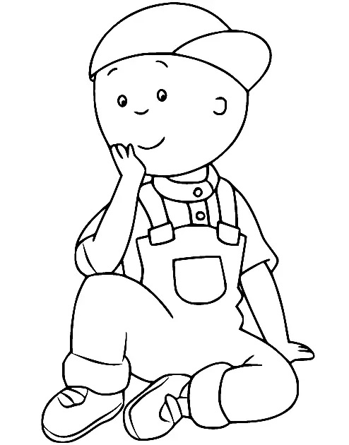 Çocuklar İçin Caillou Boyama Sayfaları 