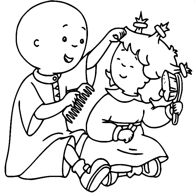 Çocuklar İçin Caillou Boyama Sayfaları 