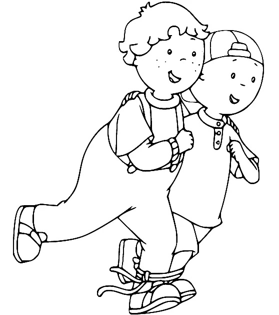 Çocuklar İçin Caillou Boyama Sayfaları 