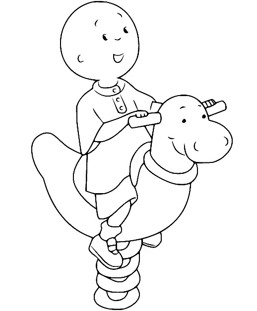 Çocuklar İçin Caillou Boyama Sayfaları 