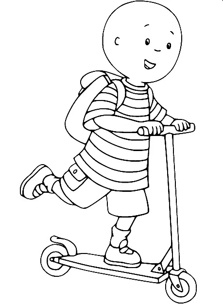 Çocuklar İçin Caillou Boyama Sayfaları 