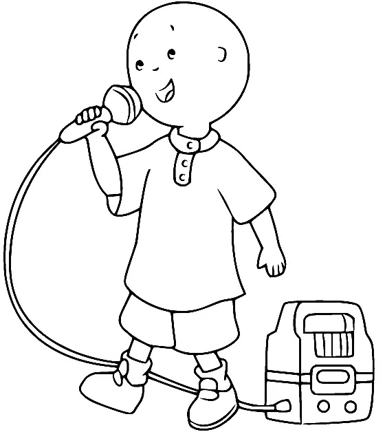 Çocuklar İçin Caillou Boyama Sayfaları 