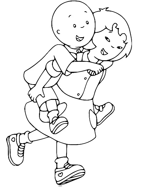 Çocuklar İçin Caillou Boyama Sayfaları 