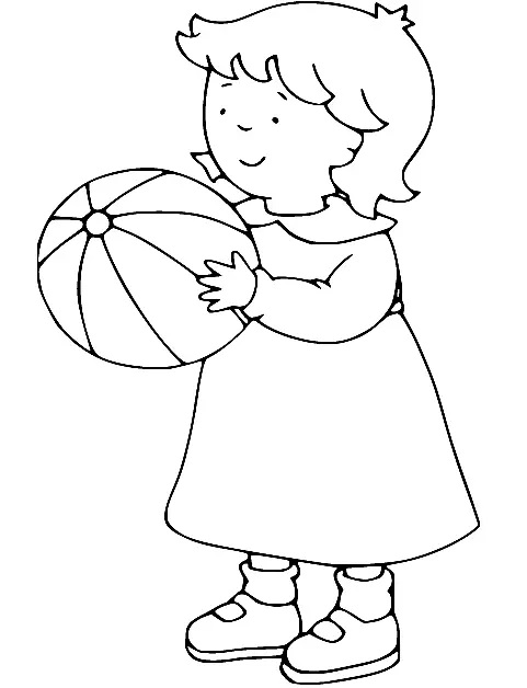 Çocuklar İçin Caillou Boyama Sayfaları 