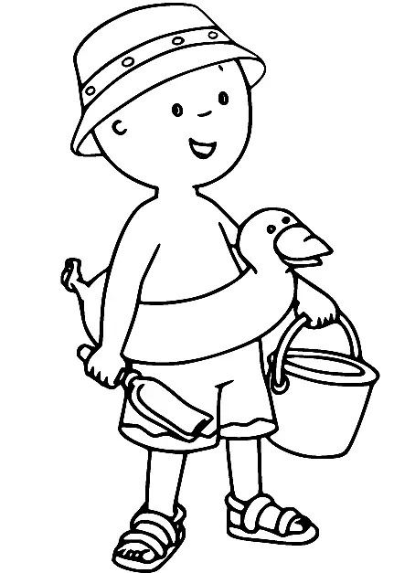 Çocuklar İçin Caillou Boyama Sayfaları 