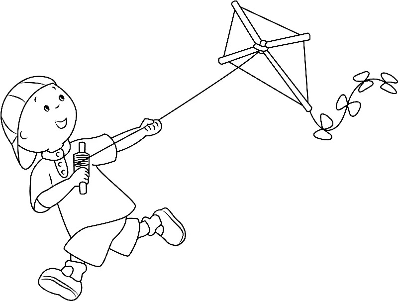 Çocuklar İçin Caillou Boyama Sayfaları 