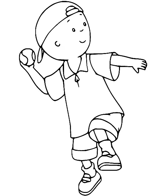 Çocuklar İçin Caillou Boyama Sayfaları 