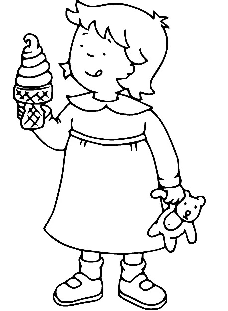 Çocuklar İçin Caillou Boyama Sayfaları 