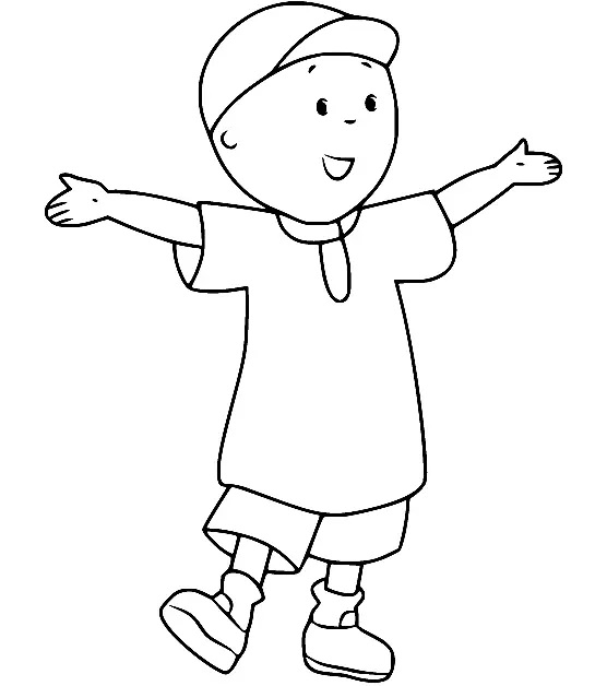Çocuklar İçin Caillou Boyama Sayfaları 