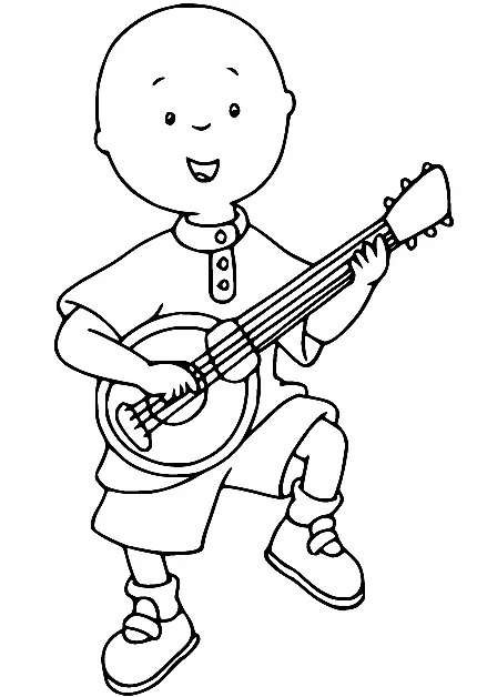 Çocuklar İçin Caillou Boyama Sayfaları 