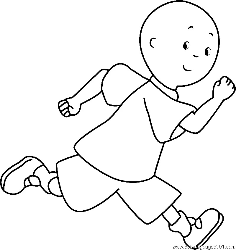 Çocuklar İçin Caillou Boyama Sayfaları 