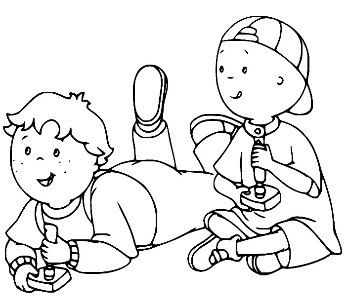 Çocuklar İçin Caillou Boyama Sayfaları 