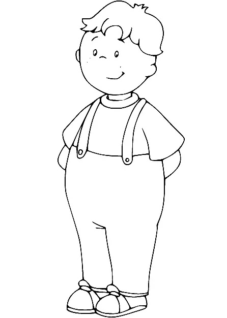 Çocuklar İçin Caillou Boyama Sayfaları 