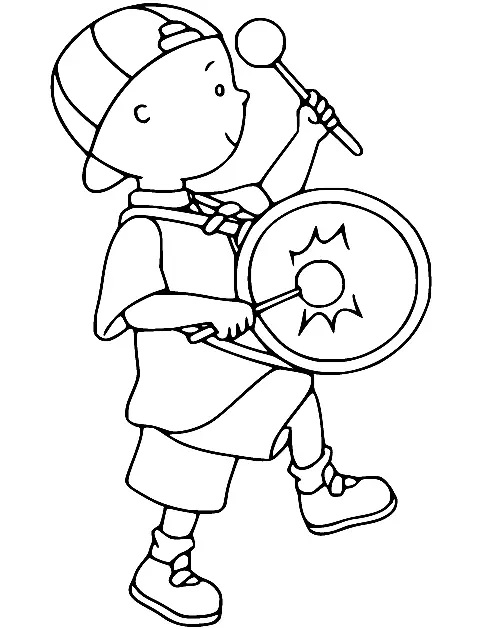Çocuklar İçin Caillou Boyama Sayfaları 