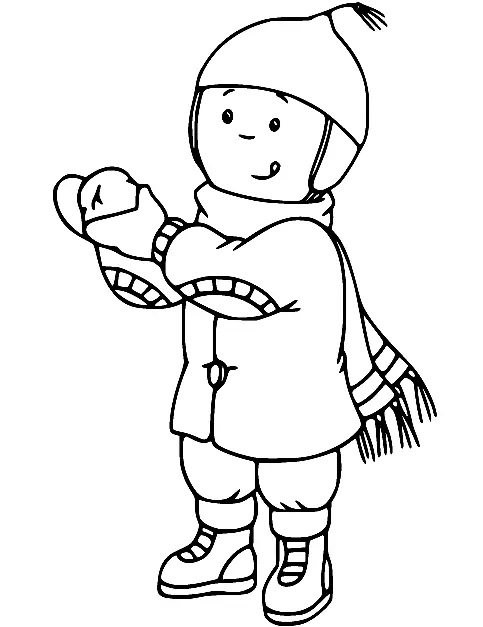 Çocuklar İçin Caillou Boyama Sayfaları 